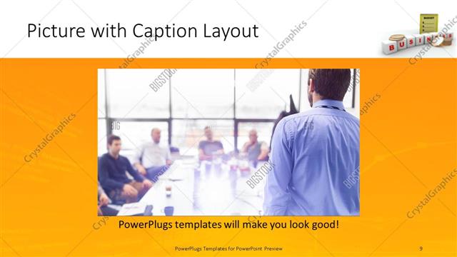Picture with Caption presentation slide layout