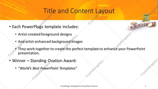 Title and Content presentation slide layout