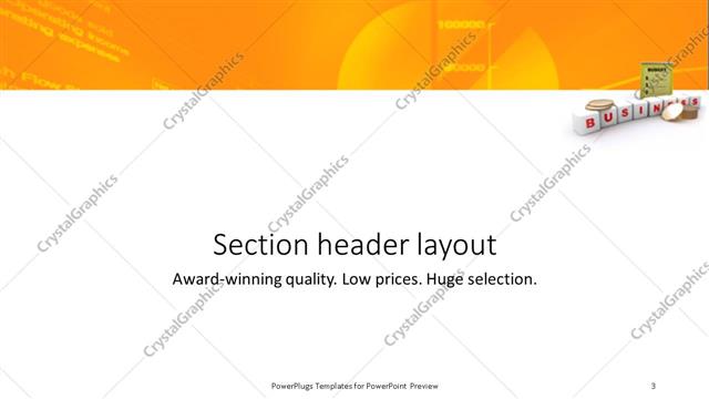 Section Header presentation slide layout