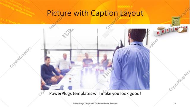 Picture with Caption presentation slide layout
