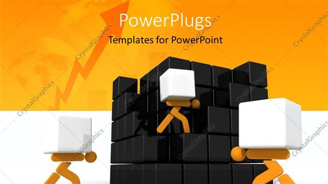  Presentation with team work - A number of boxes with yellowish background