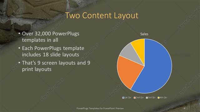 Two Content presentation slide layout