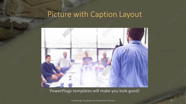 Picture with Caption presentation slide layout