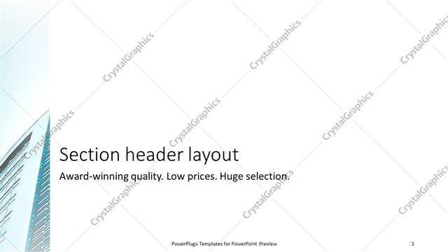 Section Header presentation slide layout