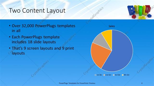 Two Content presentation slide layout