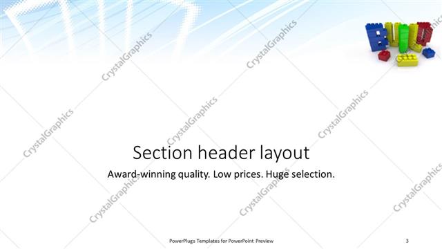 Section Header presentation slide layout