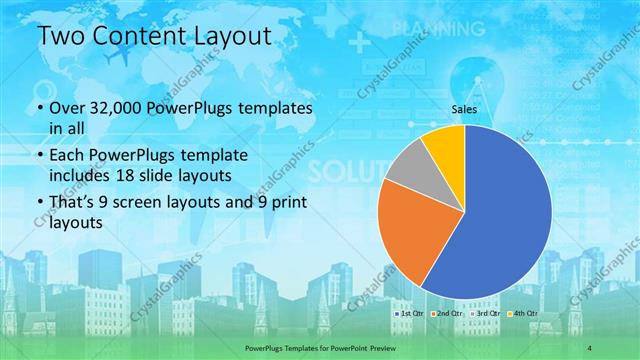 Two Content presentation slide layout