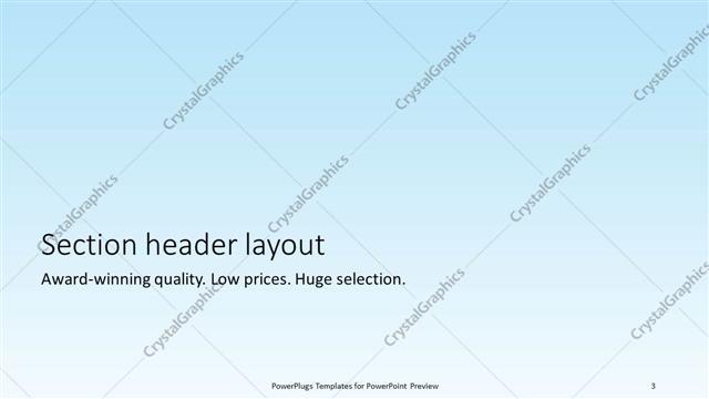 Section Header presentation slide layout