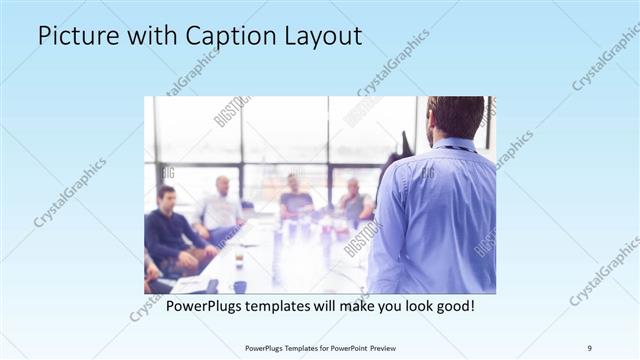 Picture with Caption presentation slide layout