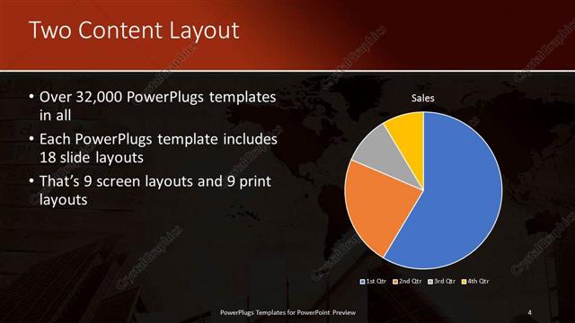 Two Content presentation slide layout