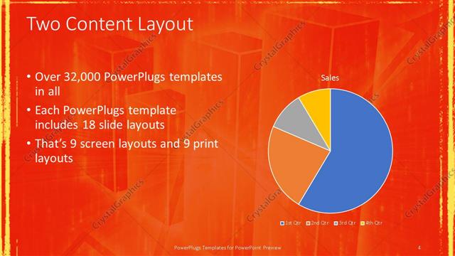 Two Content presentation slide layout