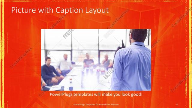 Picture with Caption presentation slide layout