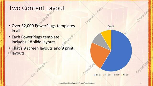 Two Content presentation slide layout