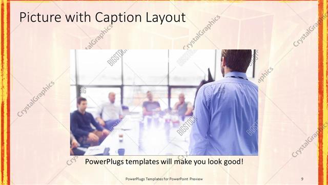 Picture with Caption presentation slide layout