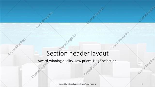 Section Header presentation slide layout