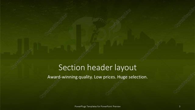Section Header presentation slide layout