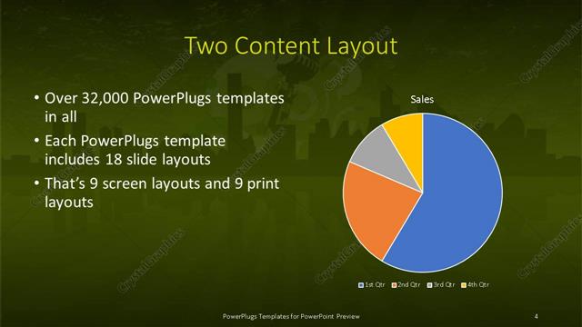 Two Content presentation slide layout