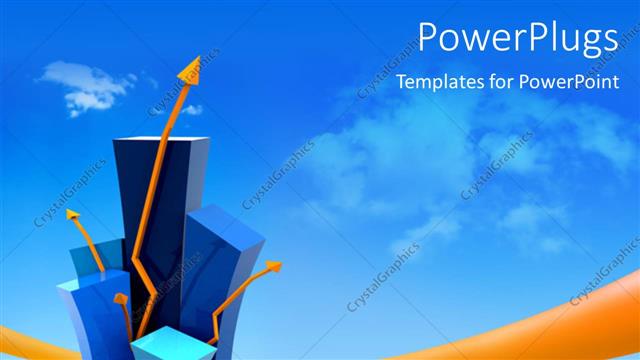  Presentation with buildings - A number of buildings with bluish background