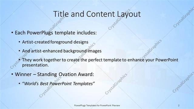 Title and Content presentation slide layout