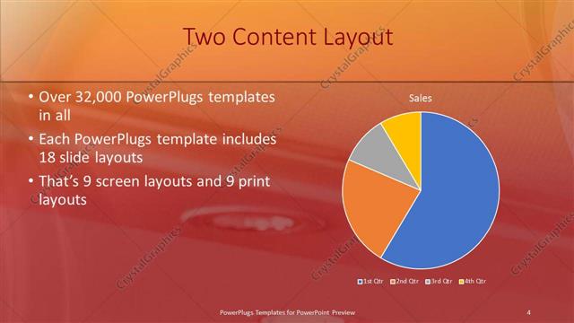 Two Content presentation slide layout