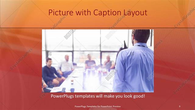 Picture with Caption presentation slide layout