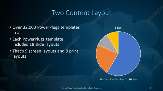 Two Content presentation slide layout