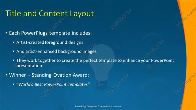 Title and Content presentation slide layout