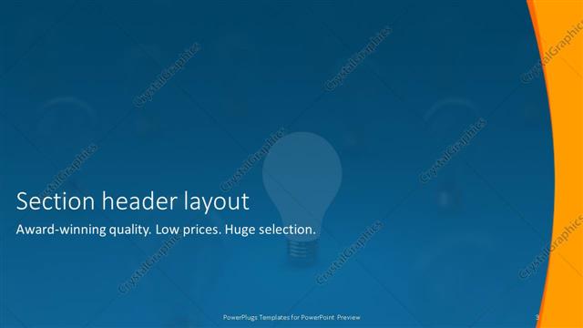 Section Header presentation slide layout