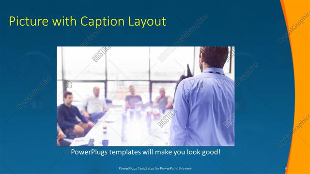 Picture with Caption presentation slide layout