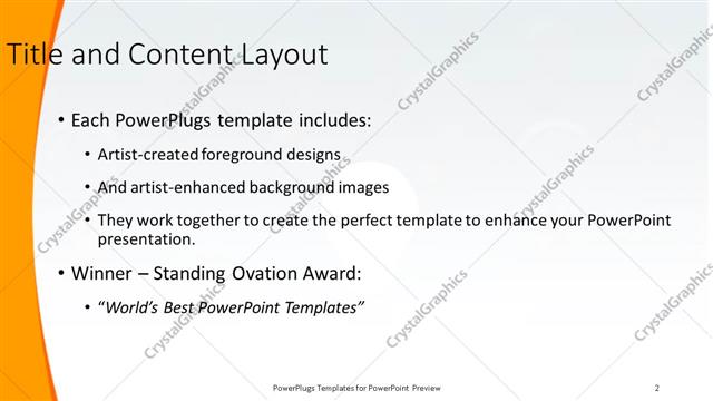 Title and Content presentation slide layout