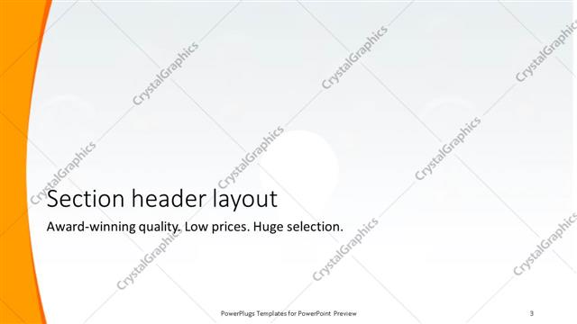 Section Header presentation slide layout
