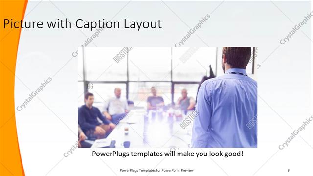 Picture with Caption presentation slide layout