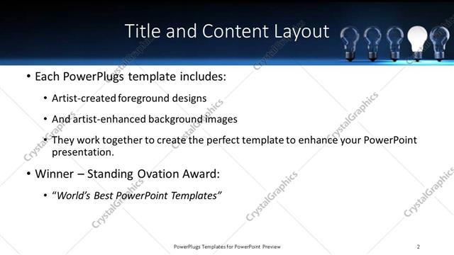 Title and Content presentation slide layout