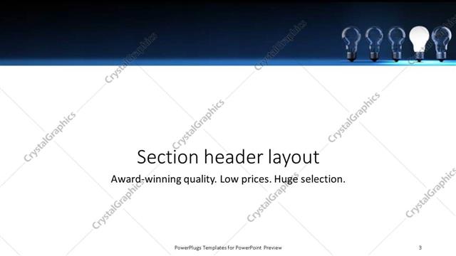 Section Header presentation slide layout