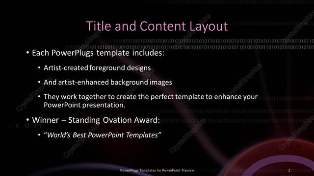 Title and Content presentation slide layout