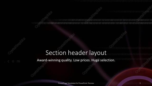 Section Header presentation slide layout