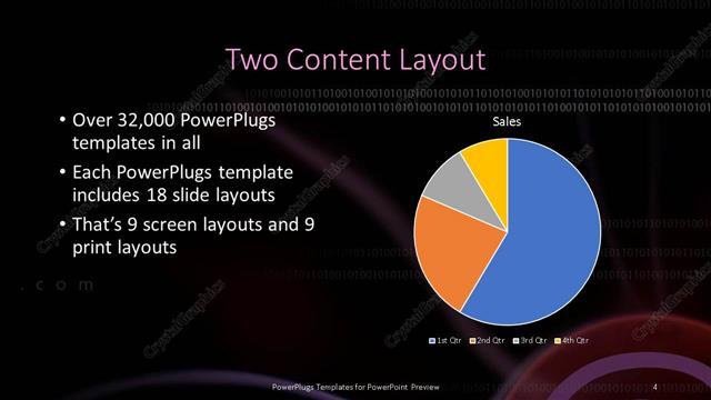 Two Content presentation slide layout
