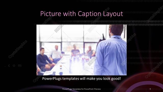 Picture with Caption presentation slide layout