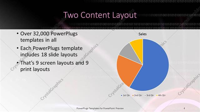 Two Content presentation slide layout