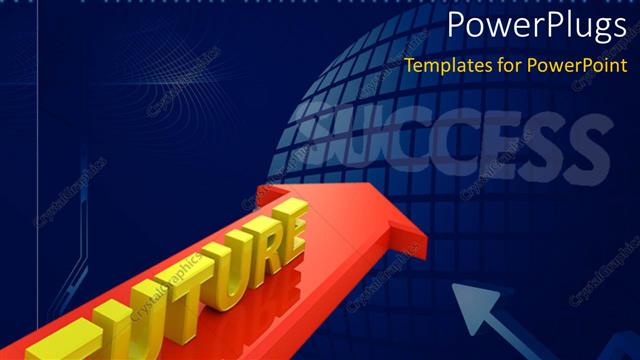  Presentation with direction - A number of bullet points with bluish background