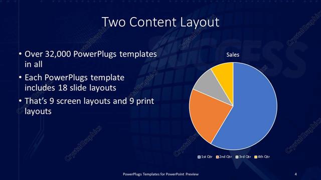 Two Content presentation slide layout