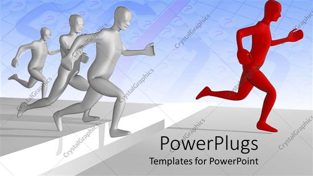  Presentation with points - A number of bullet points with bluish background