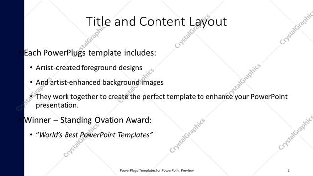 Title and Content presentation slide layout