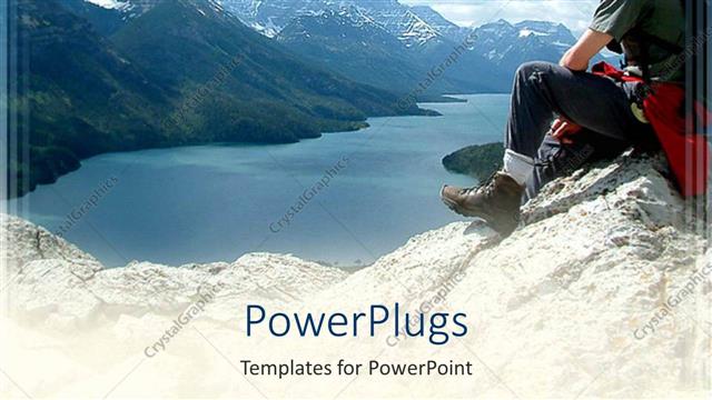  Presentation with points - A number of bullet points with clouds in the background