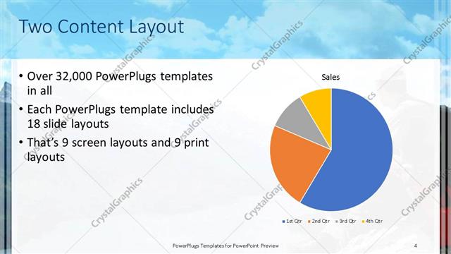 Two Content presentation slide layout