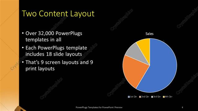 Two Content presentation slide layout