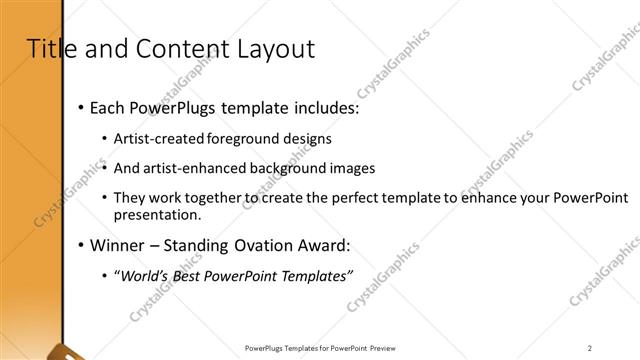 Title and Content presentation slide layout