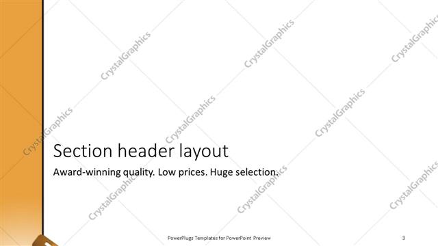 Section Header presentation slide layout