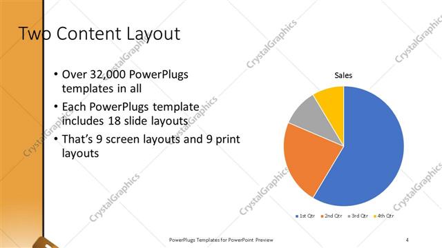Two Content presentation slide layout