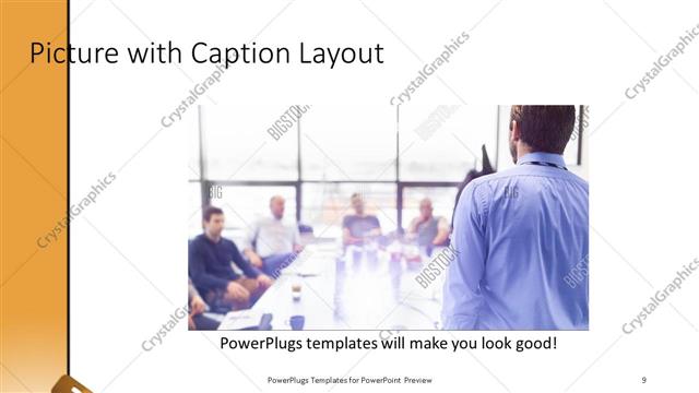 Picture with Caption presentation slide layout